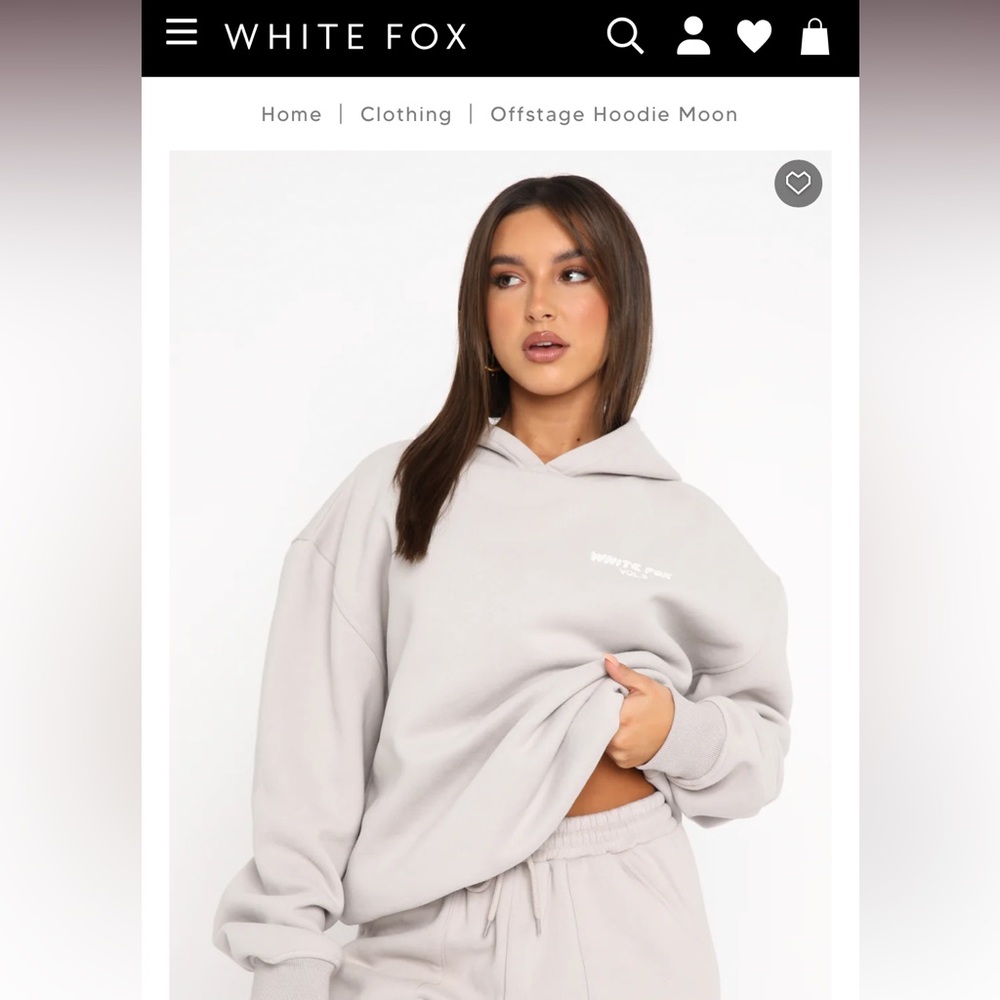 White Fox Offstage Hoodie Moon